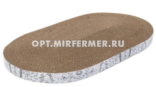 Когтеточка гофра ПЕНЬ БЕРЕЗОВЫЙ овальный h2,5см 40*23,5см с пропиткой 1/1