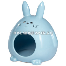 Домик д/мелк. животных керамика Кролик 13*11,5*14,5см/Амма