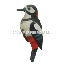 Фигура садовая Дятел (навесная) L10.5 W9 H23.5 см (ПОЛИСТОУН)