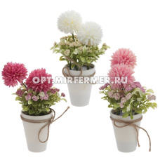 Цветочная композиция, L13 W13 H24 см, 3в.