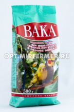 Корм д/попугаев мелких и средних 500г в период линьки ВАКА ВК/14 
