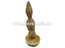 Фигура садовая Белочка (навесная кормушка) L13W11H35см (ПОЛИСТОУН)