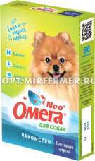 Мультивит. лакомства д/собак Омега Neo+ Биотин Блестящая шерсть 90табл 1/50