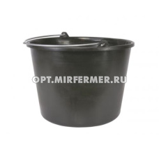 Ведро строительное 10л пластик 2 сорт с мет.ручкой в ассорт. /10