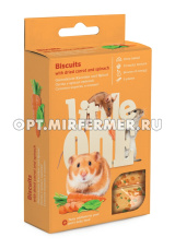 Лакомства д/грызунов Бисквиты с морковью и шпинатом 7г 5шт Little One (Литтл Ван) 2/8