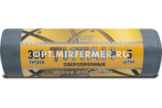 Мешок д/мусора 300л 105*150см 80мкм серо-черн. рулон 5 шт Титан/8