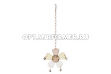 Игрушка д/птиц Цветок с колокольчиками на цепочке l=21см арт.2024-6331 1/1/ЧД