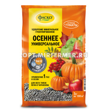 Осеннее 3кг 5М универсальное минеральное удобрение (NPK-3:6:12) 5/10/300 Фаско