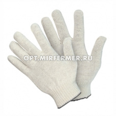 Перчатки х/б без ПВХ, белые 10кл, 36г/10/200