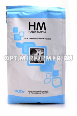 Корм д/кошек сух НМ для привередл. с лососем и рисом 400г 
