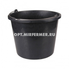 Ведро строительное 20л пластик 2 сорт с мет.ручкой/5