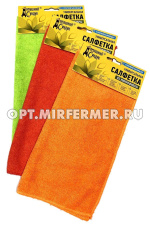 Салфетки влаговпитывающие из микрофибры 30*30/ 6/100 ДС