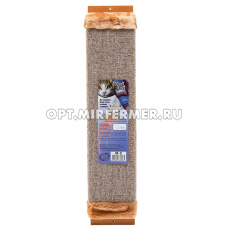 Когтеточка Зверье Мое М-2 ковровая с мехом, средняя 59,5*13см БЕЖЕВЫЙ