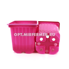 Горшок для рассады V-0,31л. 8*8*8 квадр/формованный розовый/100/2200 АмТ