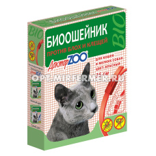 Ошейник д/кошек и мел.собак от блох/клещей 35см красный 