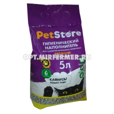 Наполнител PET STORE (Пет Стор), глиняный комкующийся, 5л