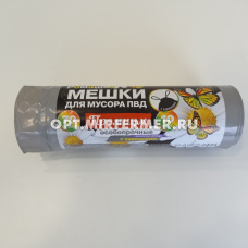 Мешок д/мусора с завязками  70л 79*65 35мкн серый рулон 10 шт./20