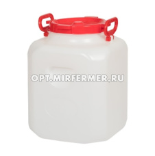 Бочка-канистра  40л д/пищ.прод. белая Дачная квадратная/3 Радиан