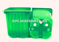 Горшок для рассады V-0,4л. 9*9*8 квадр/формованный зеленый/50/1500 АмТ