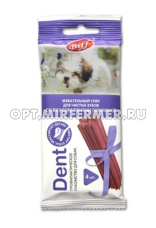 Лакомства д/собак мелк. пород Dent (жеват. снек) печень говяжья 40г 5/20