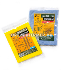 Салфетки вискозные (уп.3шт) 34*38см/100 ДС