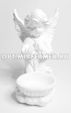 Фигура садовая Ангел с чашей на коленях  арт.344 16*35см/М-Д