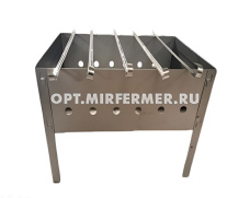 Мангал 400*250*250 сборный + 5 шампуров в короб.