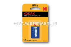 Батарейки Kodak 6LR61-1BL MAX SUPER Alkaline 9V блистер 1 шт