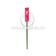 Поддержка для цветов, 4 кольца, зеленая, h=90см, Listok