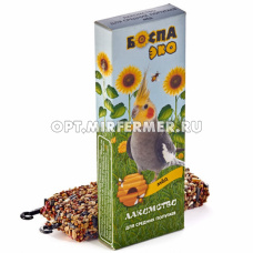 Лакомства д/попугаев средних Палочки мед 2шт 90г БОСПА ЭКО 2/60