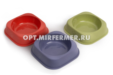 Миска пластик 0,75л 22*22*5см микс арт.2024-8864 1/1/ЧД