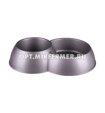 Миска пластик 0,75л двойная 1/30