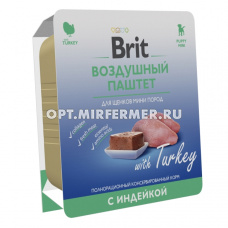 Корм д/щенков мини пород конс 100г индейка паштет BRIT(Брит)/14