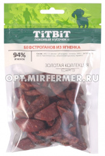 Лакомства д/собак Бефстроганов из ягненка 75г Тит Бит 2/25