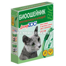 Ошейник д/кошек и мал.собак от блох/клещей 35см зеленый 