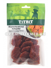 Лакомства д/собак Медальоны мясные из индейки 80г Тит Бит 1/20
