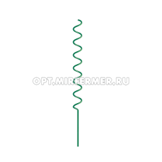 Опора для цветов Спиральная, зеленая, h=0,8м, труба d=0,1м
