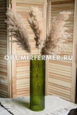 Ваза Инфинити стекло h35 d10,3см олива
