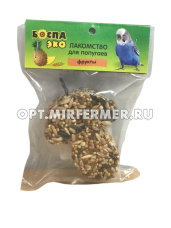 Лакомства д/попугаев Грибок фрукты 40г БОСПА ЭКО 2/50