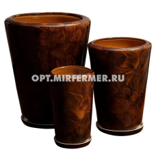 Конус-Комплект из 3х (20л, 8,5л, 3,5л с под.)коричневый