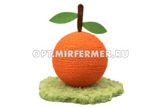 Когтеточка из сизаля Апельсин на подставке 23*23*27см арт.2025-3618 1/1/ЧД