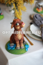 Фигура садовая Коза Козявка трюфель 18*24см  (ПОЛИСТОУН) / Э