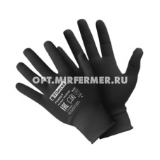 Перчатки нейлон. без ПВХ, черные р-р M/10/300