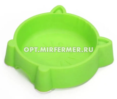 Миска пластик 0,3л неск.насадки 14*14*3,5см микс арт.10922-5548 1/1 ЧД