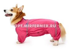 Комбинезон дождевик Корги д/девочки спинка 53см,об.ш.40-46см,об.гр.70-77см LP-9126-54/Lion розовый