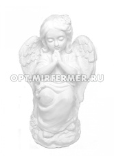 Фигура садовая Ангел с Розой на голове 23*36см арт 353 /М-Д