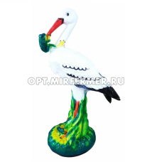 Фигура садовая Аист с лягушкой 50*77см арт.390 / М-Д 