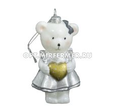 Декор подвесной Мишка с сердцем, L6,5W5,8H10,8см