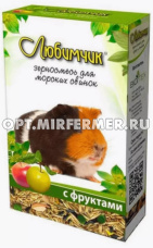 Корм д/морских свинок с фруктами 400г коробка Любимчик 2/14