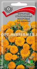 Бархатцы откл. Бой оранжевые махровые 0,4г 20см (Поиск)